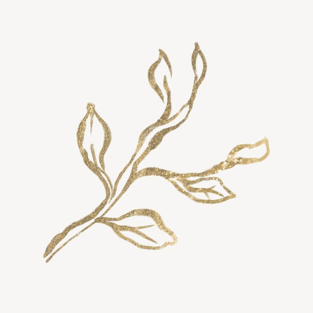 Gold leaf, botanical glittery design | Free Photo - rawpixel