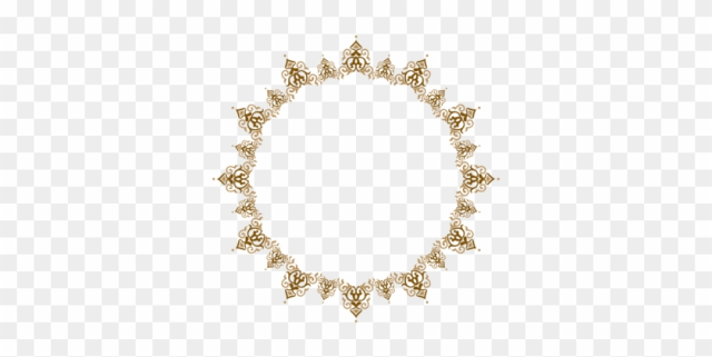 Golden Round Frame, Frame, Golden Frame, Border Frame - Gold