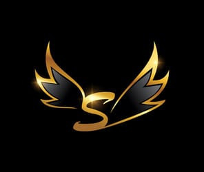 Golden Wings Monogram Logo Initial Letter S Boutique Winged Illustration Vector, Boutique, Winged, Illustration PNG and Vector with Transparent Background for Free Download