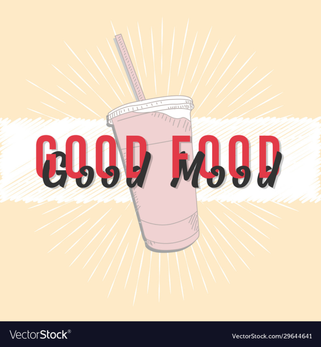good food is mood card or banner