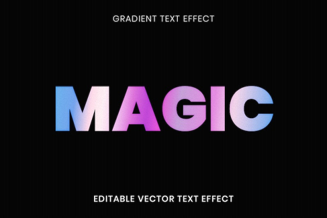 Gradient colorful text effect vector | Free Vector Add-on - rawpixel