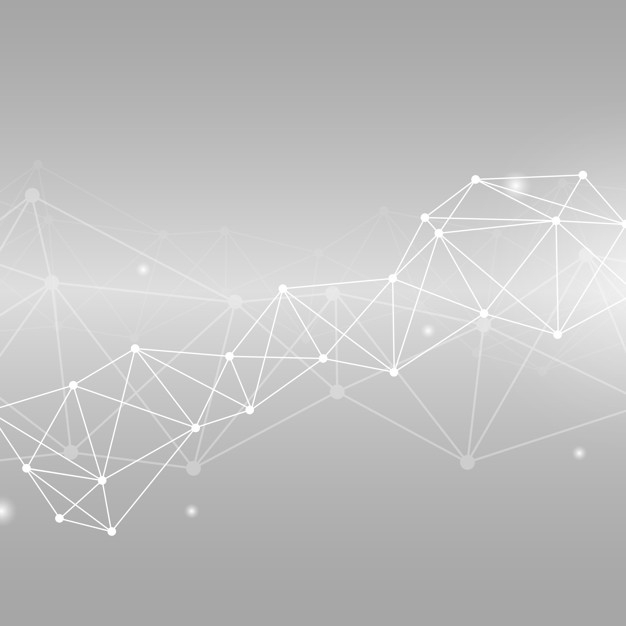 Gray neural network illustration