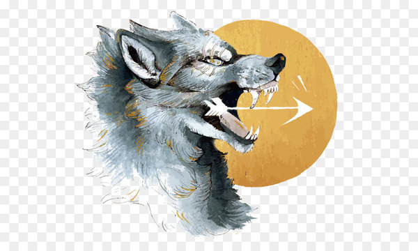 Gray wolf Werewolf DeviantArt - Vector Wolves Totem