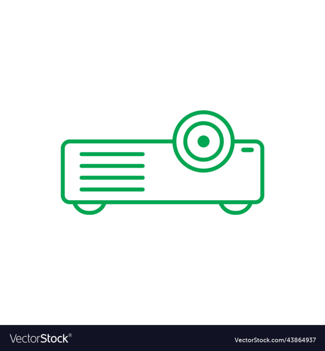green projector line icon