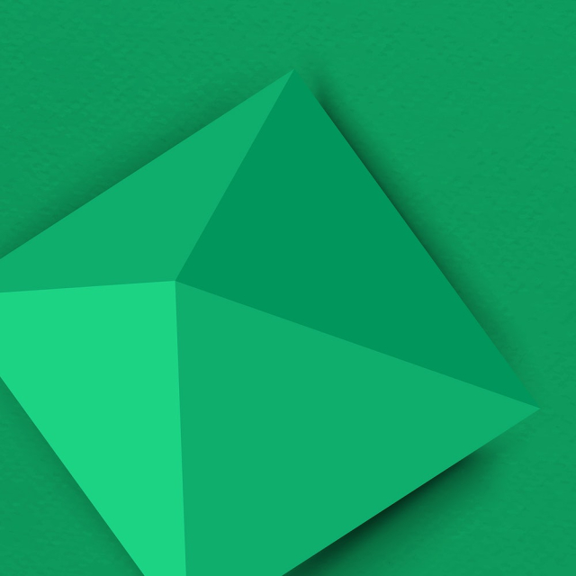 Green pyramid background, geometric 3D | Free Vector - rawpixel