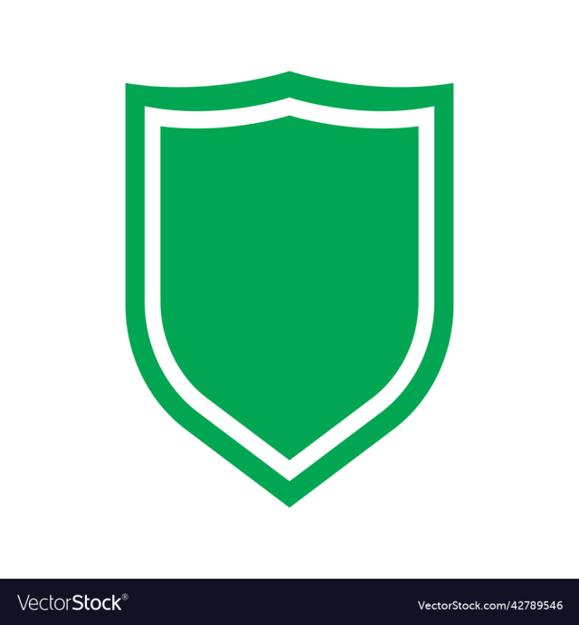 green shield solid icon