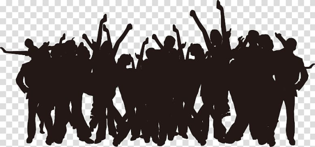 Group of dancing people illustration, Party Silhouette Poster, Carnival passion silhouette figures transparent background PNG clipart