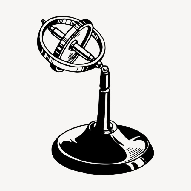 Gyroscope clipart, vintage science equipment | Free Vector - rawpixel