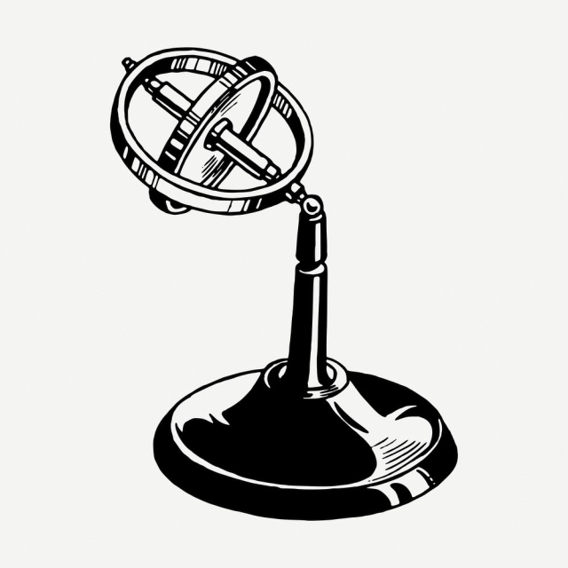 Gyroscope drawing, vintage science equipment | Free PSD - rawpixel