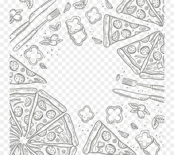 Hamburger Pizza Italian cuisine Pasta Fast food - Vector pizza background