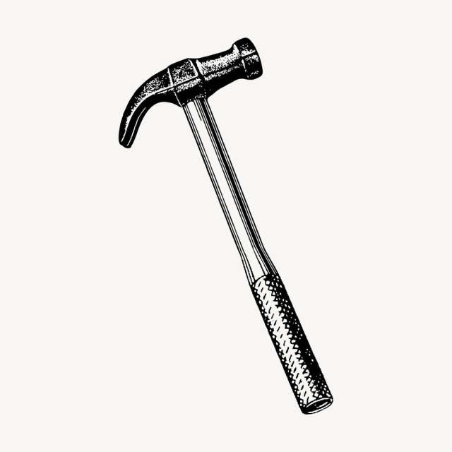 Hammer clipart, vintage tool illustration | Free Vector - rawpixel