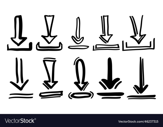 hand drawn download icon