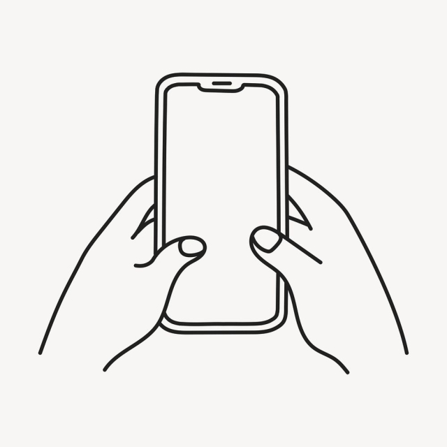 Hand holding phone sticker, digital | Free PSD Illustration - rawpixel