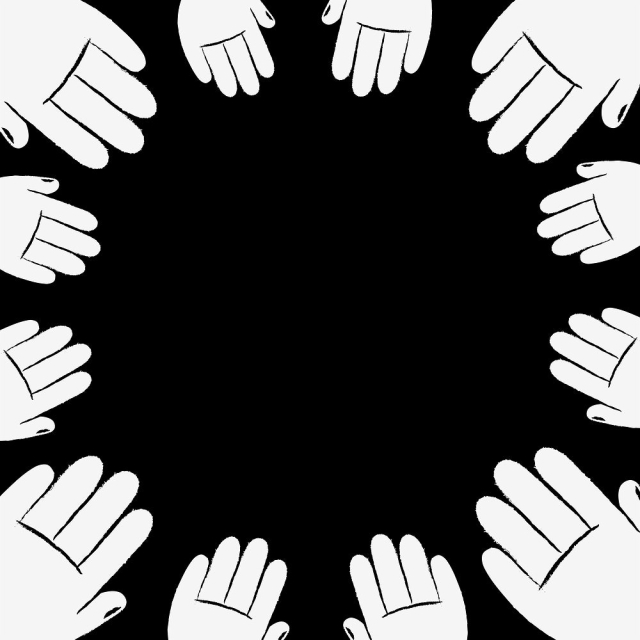 Hand palm frame background, doodle | Free PSD - rawpixel