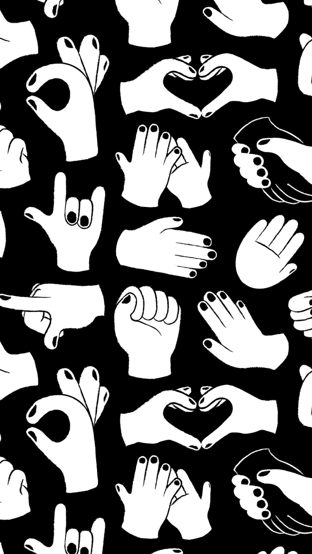 Hand sign phone wallpaper, doodle | Free Vector - rawpixel