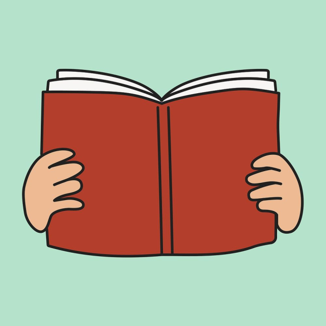 Hands holding book clipart, hobby | Free Vector Illustration - rawpixel