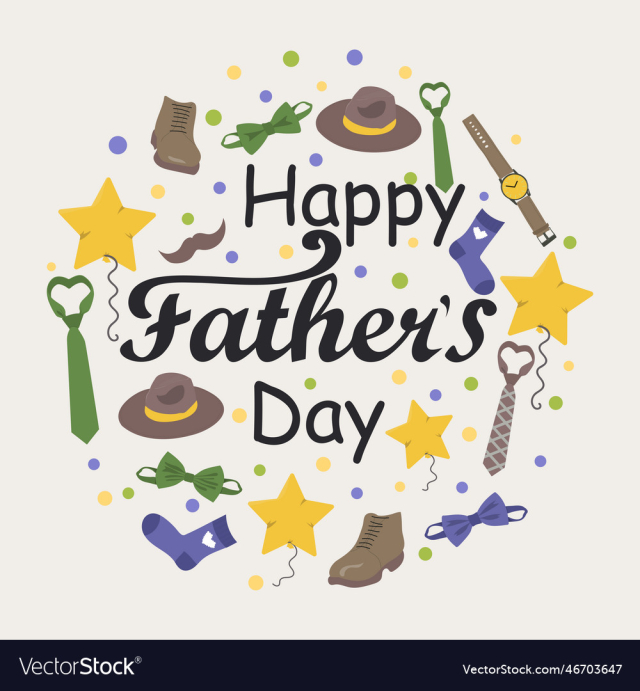 happy fathers day card with accessories