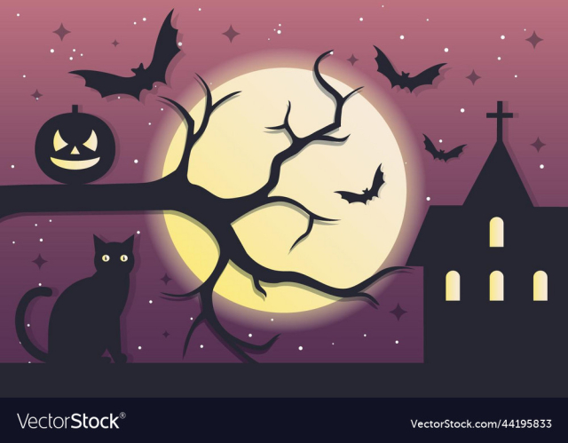 happy halloween background with carved