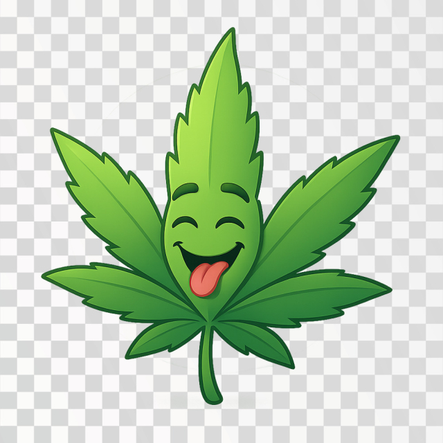 Happy Marijuana Leaf Cartoon