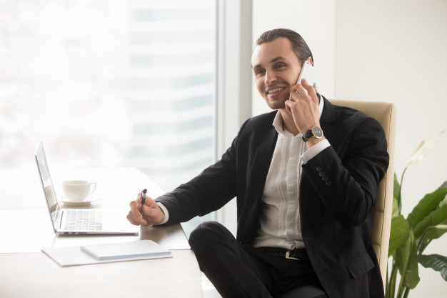 Happy smiling businessman