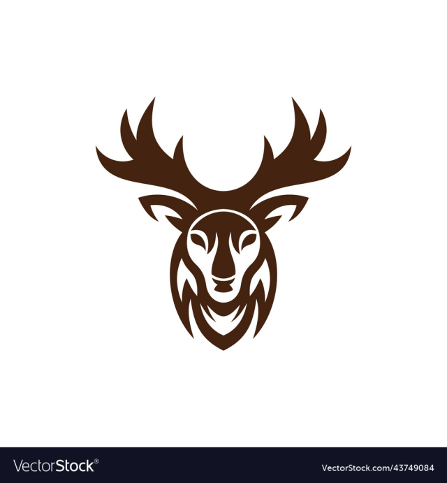 head moose animal logo