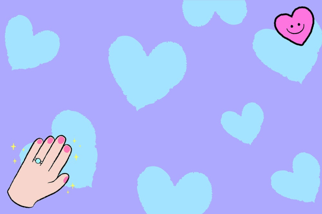 Heart pattern background, blue border | Free PSD - rawpixel