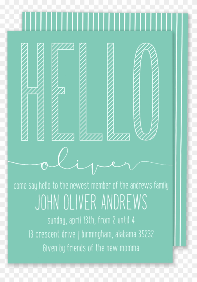 Hello Baby Shower Invitation - Baby Shower