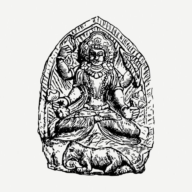 Hindu god drawing, vintage religious | Free PSD - rawpixel