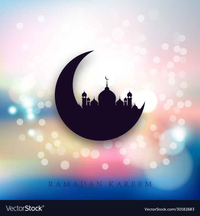 holiday shiny ramadan kareem label lettering