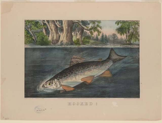 Hooked! (1874) by Currier & | Free Photo - rawpixel