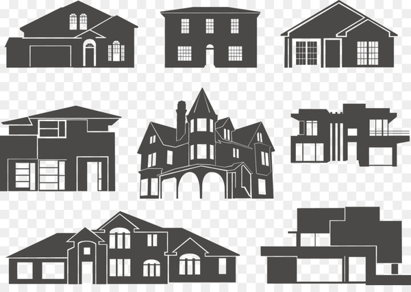 House Silhouette Building Clip art - Vector house