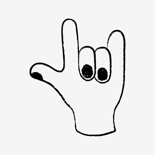 I love you sign, hand | Free Vector Illustration - rawpixel