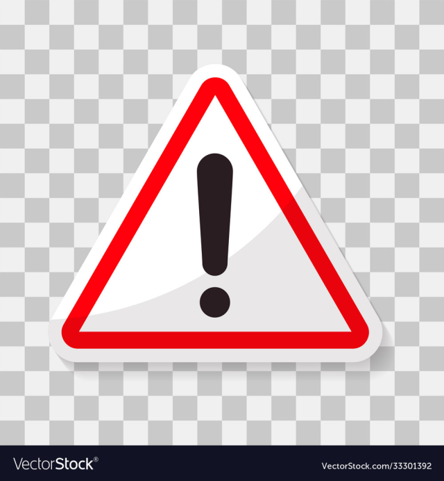 icon flat sign symbol with exclamation mark