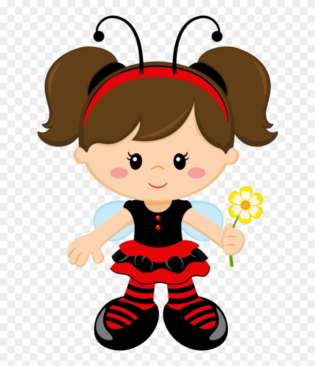 Ideal Para Colocar Em Mimos E Personalizados E Incluir - Menina Joaninha Png