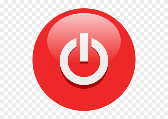 Illustration Of A Red Power Button Icon - Power Buttons