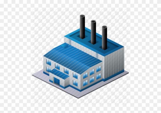 Industrial Clipart 3d Factory - Plant Icon