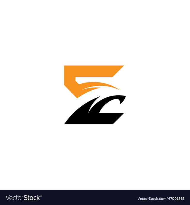 initial e and eagle logo concept for business