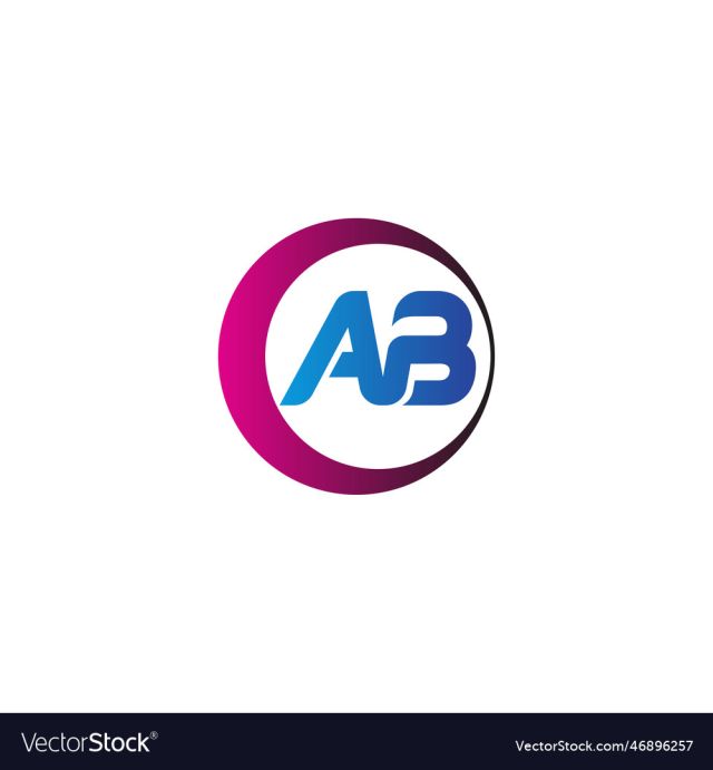 initial letter logo aob company name blue and mage
