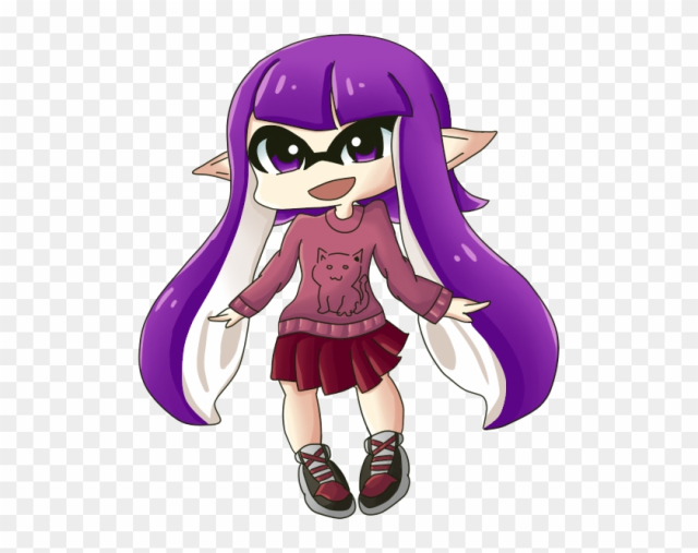 Inkling Girl Chibi By Lizzikanaka - Chibi Inkling Girl
