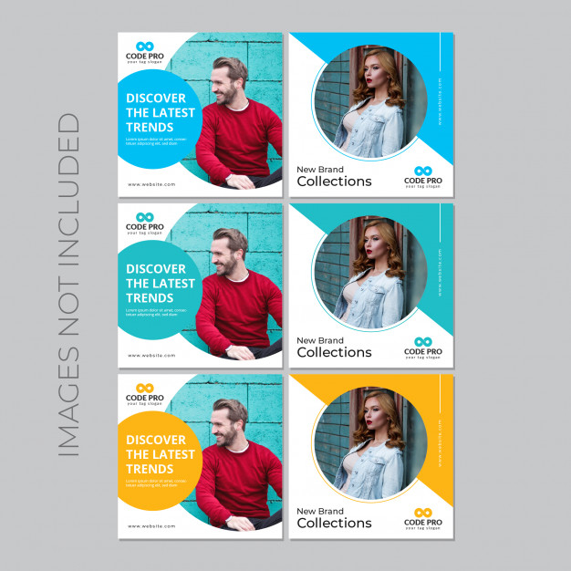 Instagram banners Free Vector