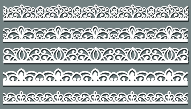 Intricate White Lace Borders