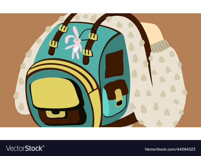 isolated of backpack on the back of