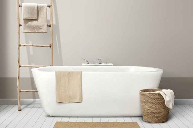 Japandi bathroom interior mockup psd | Free PSD Mockup - rawpixel