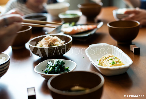 Japanese family dinner