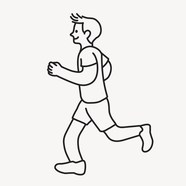 Jogging man clipart, healthy lifestyle | Free Vector Illustration - rawpixel