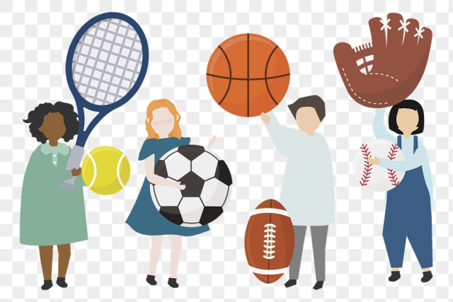 Kids playing sports illustration png, | Free PNG - rawpixel