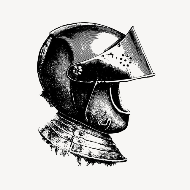 Knight helmet clipart, medieval illustration | Free Vector - rawpixel