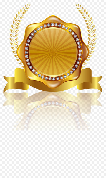 Label Gold Euclidean vector - Golden rice Badge