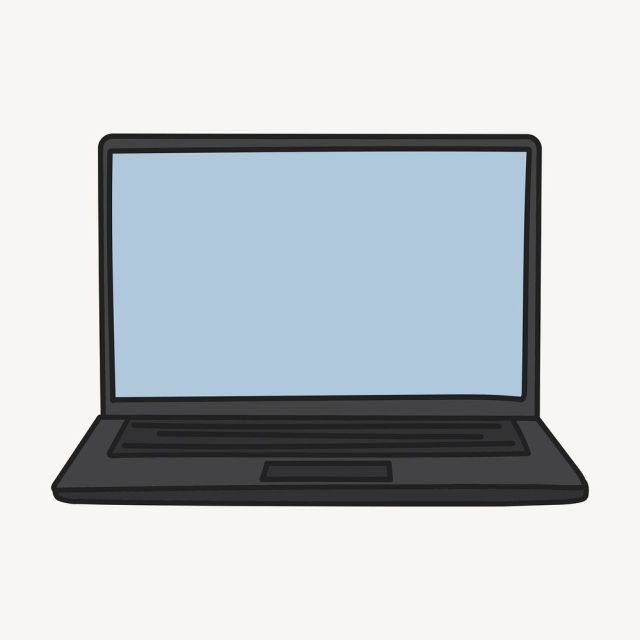 Laptop doodle mockup, cute digital | Free PSD Mockup - rawpixel