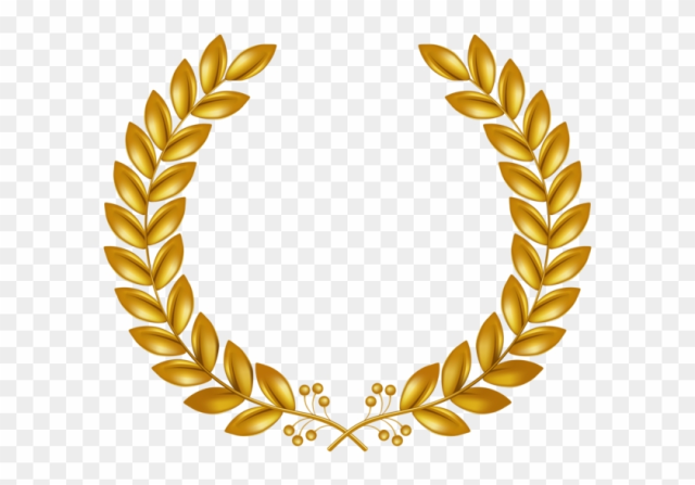 Laurel Wreath Clip Art - Gold Laurel Wreath Transparent